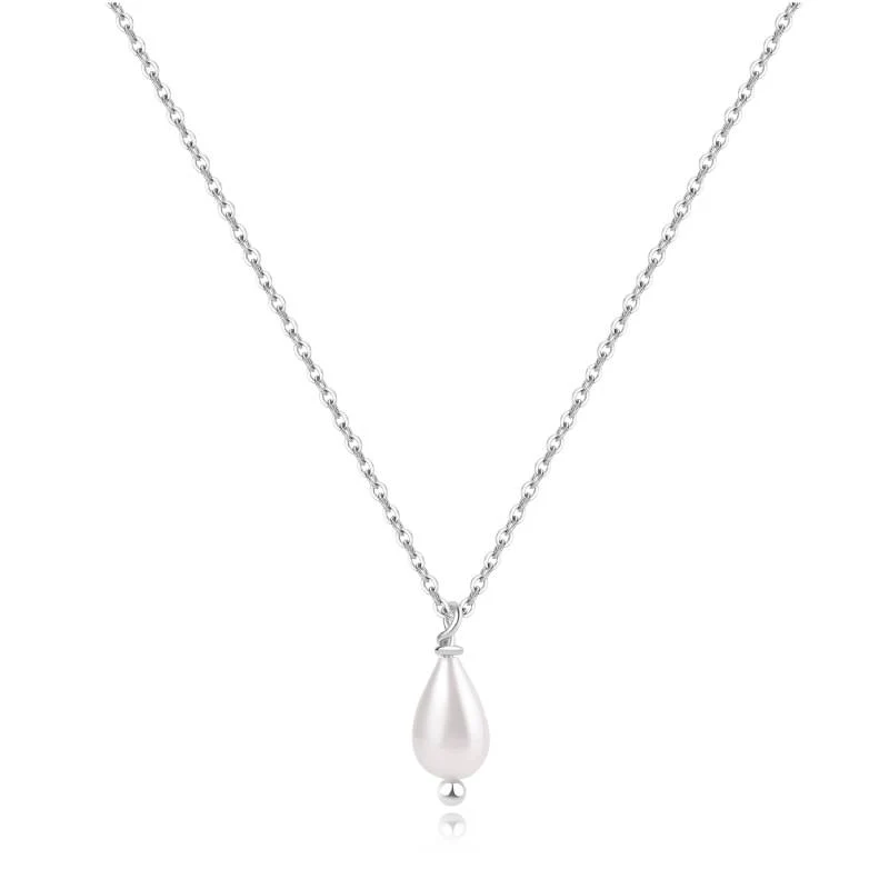 Dainty Pearl Drop Necklace - Image 8