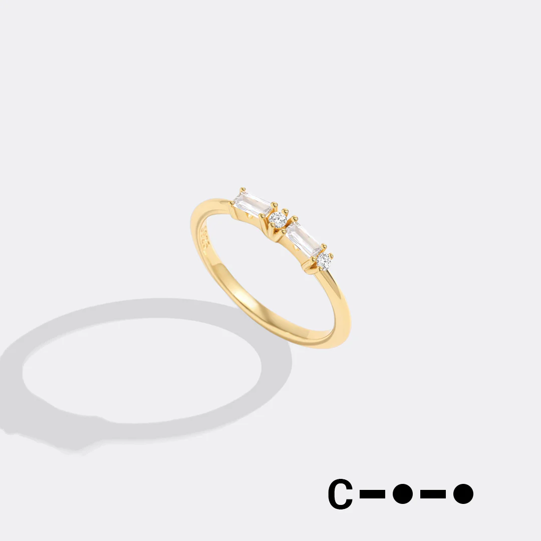 Dainty Personalized Morse Code Ring - Image 7