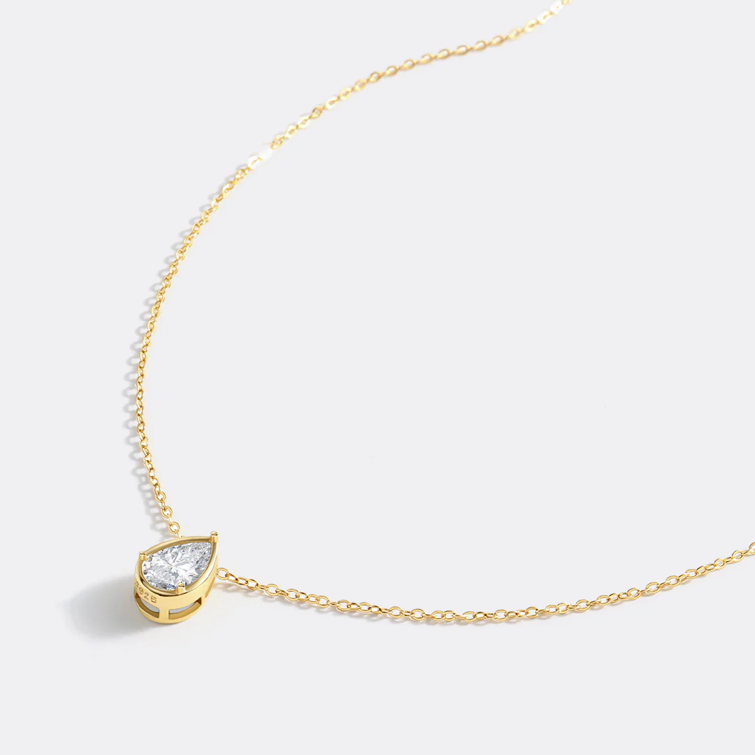 Diamond Teardrop Necklace - Image 5