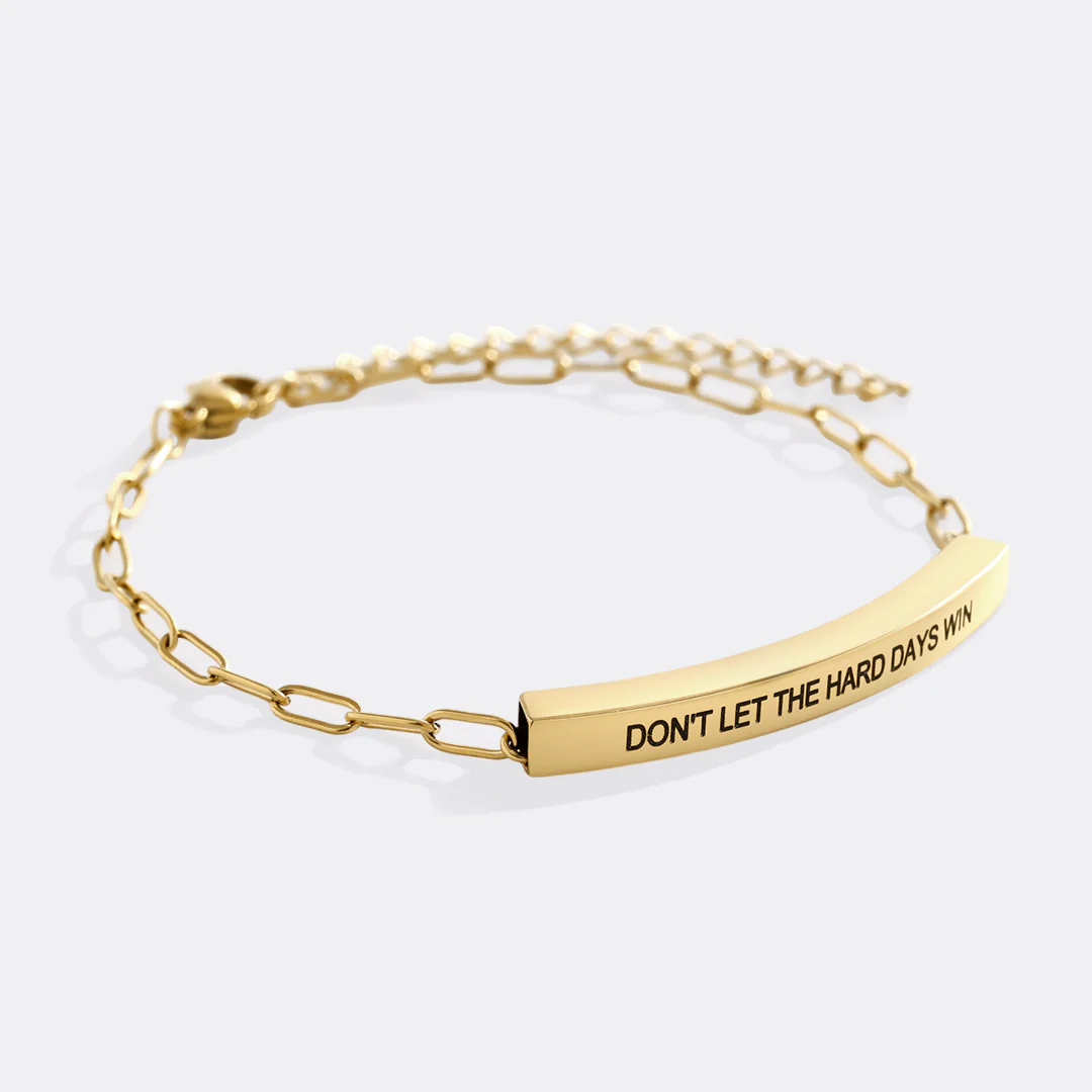 Don't Let The Hard Days Win Inspire Paperclip Bracelet - Image 5