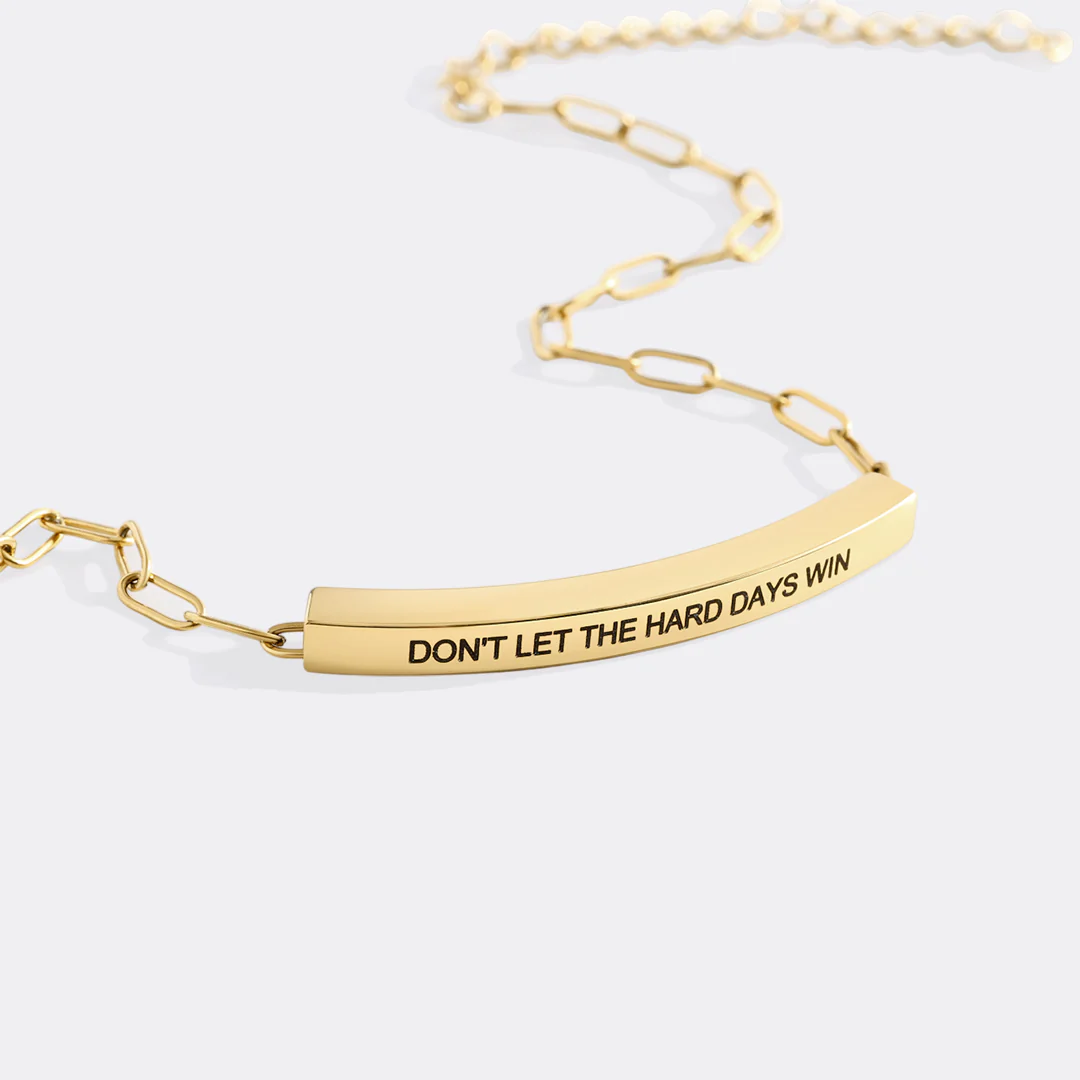 Don't Let The Hard Days Win Inspire Paperclip Bracelet - Image 6