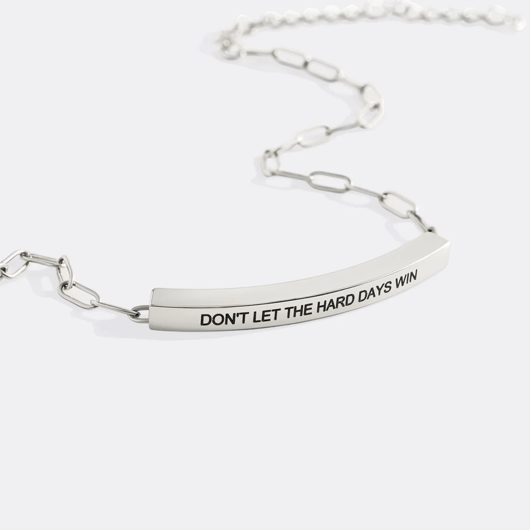 Don't Let The Hard Days Win Inspire Paperclip Bracelet - Image 9