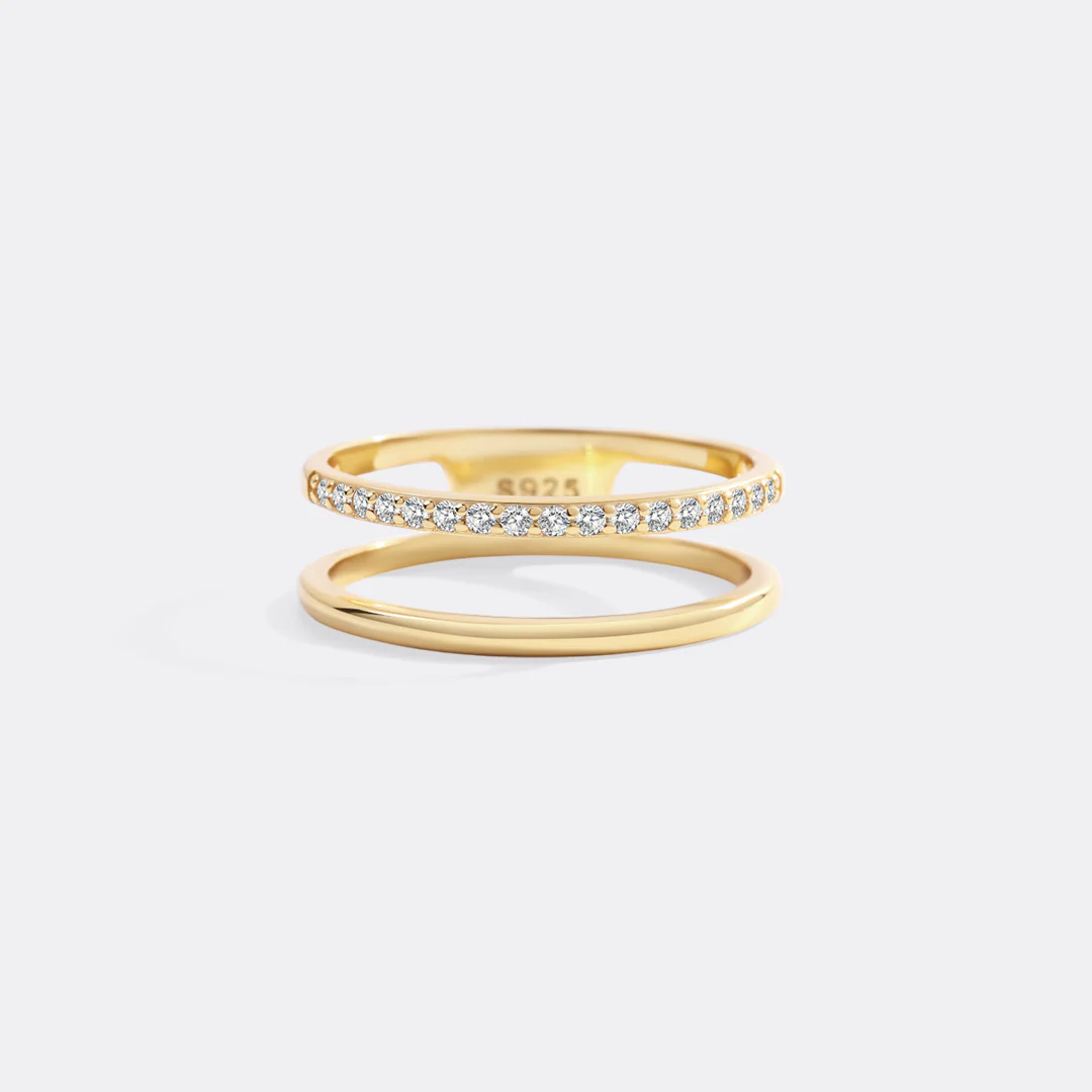 Double Band Pave Ring - Image 3