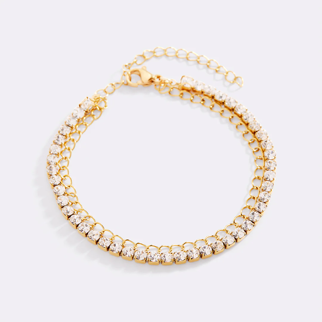 Double Chain Tennis Bracelet - Image 13