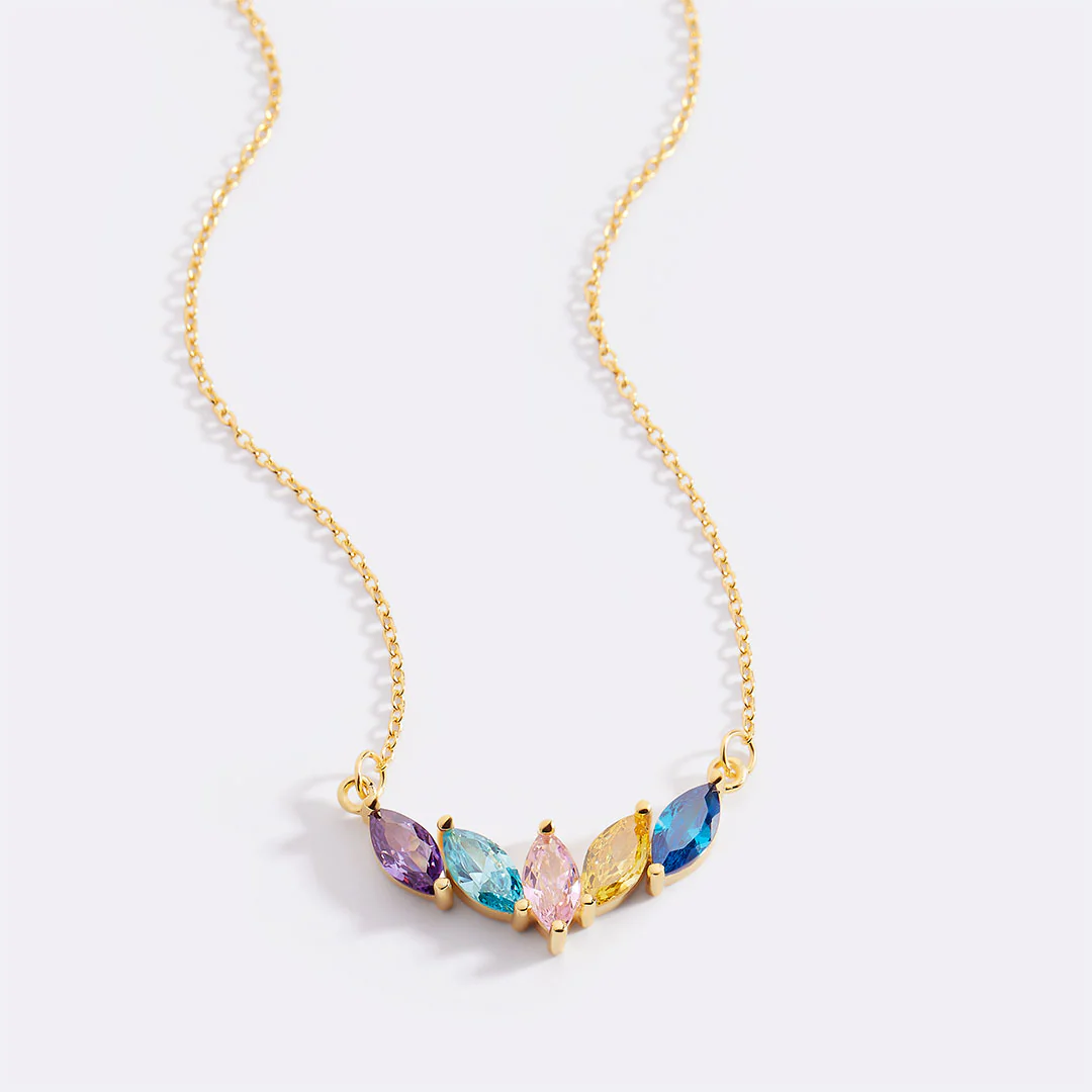 Elegant Family Birthstone Necklace - Image 2