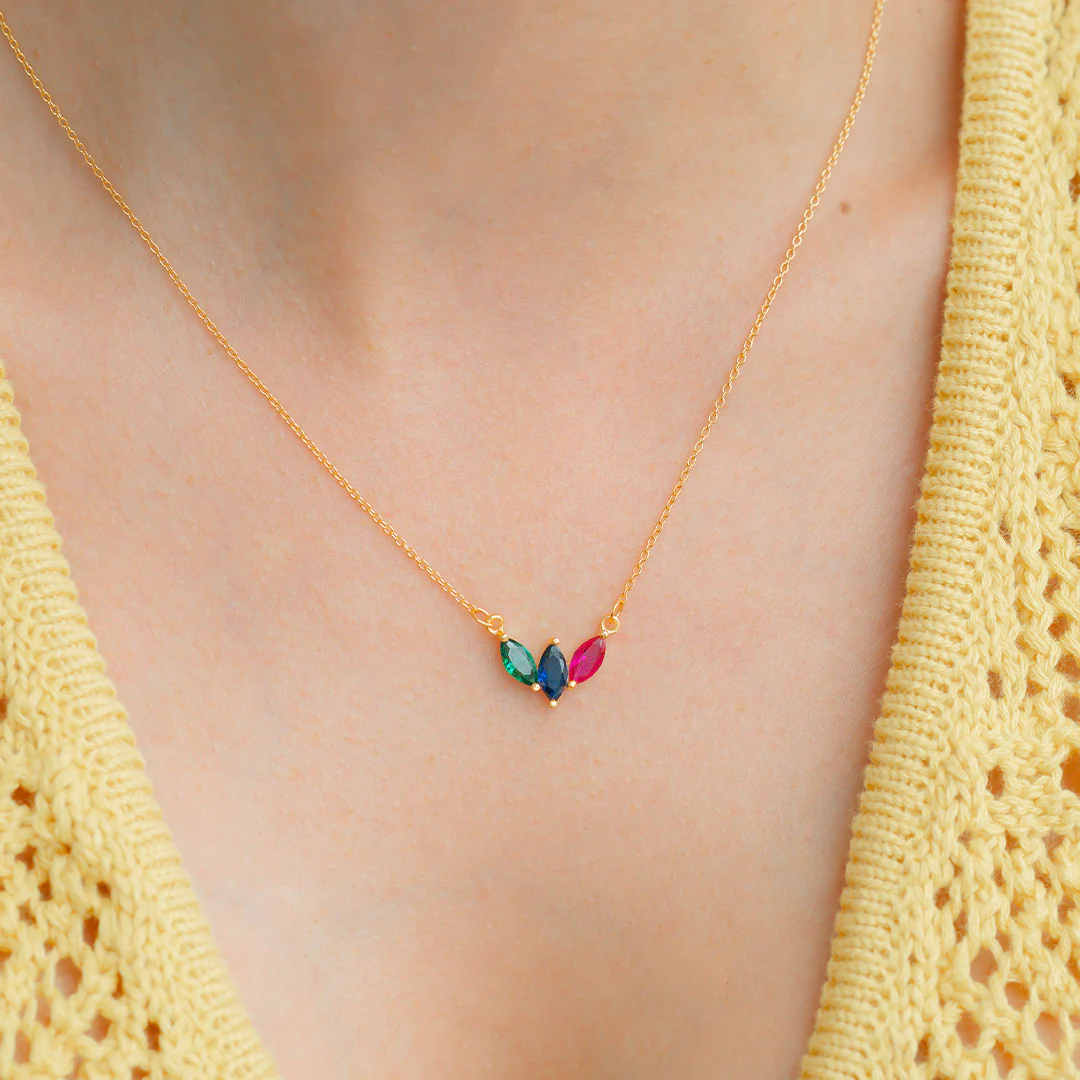 Elegant Family Birthstone Necklace - Image 8