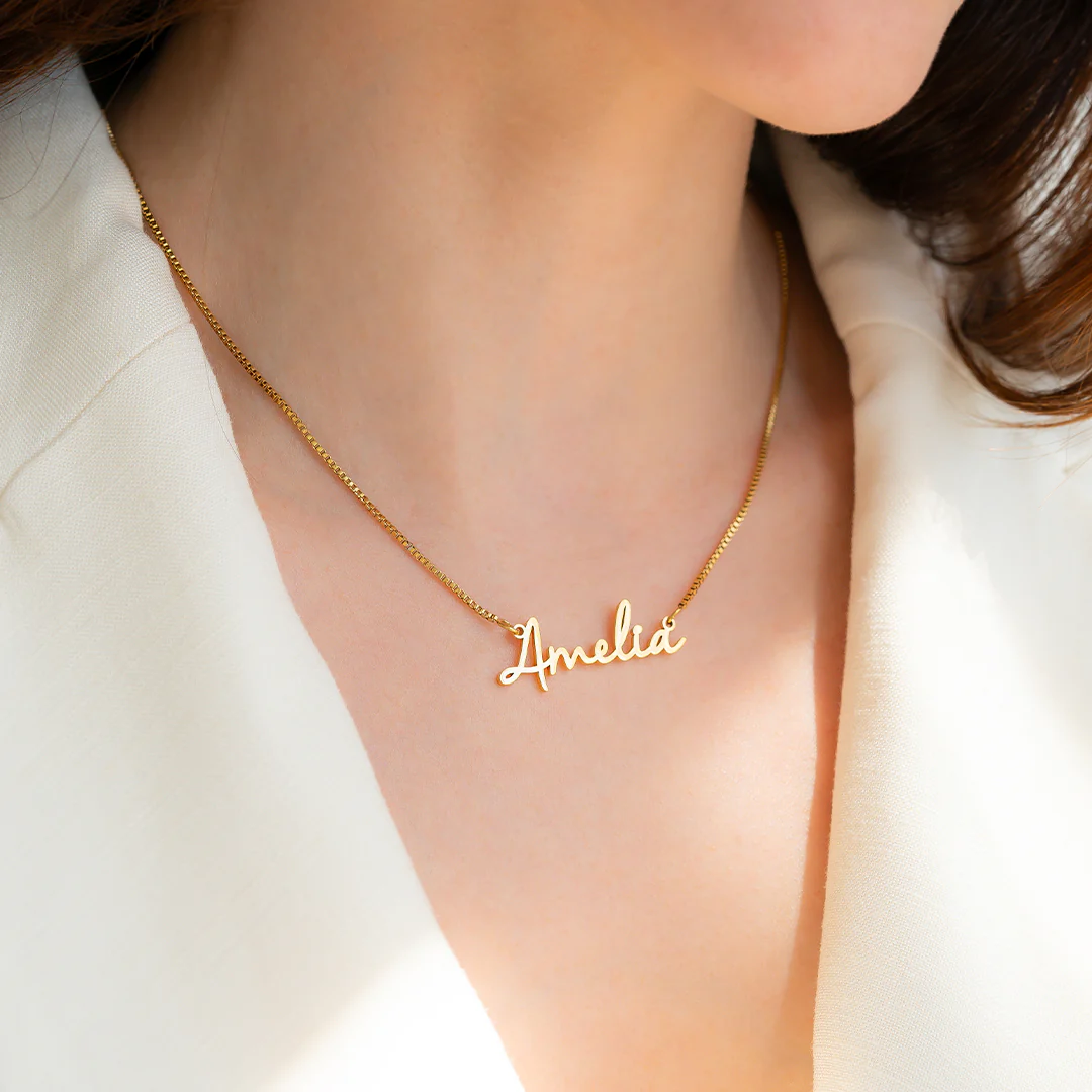Fairy Name Necklace with Box Chain - Image 21