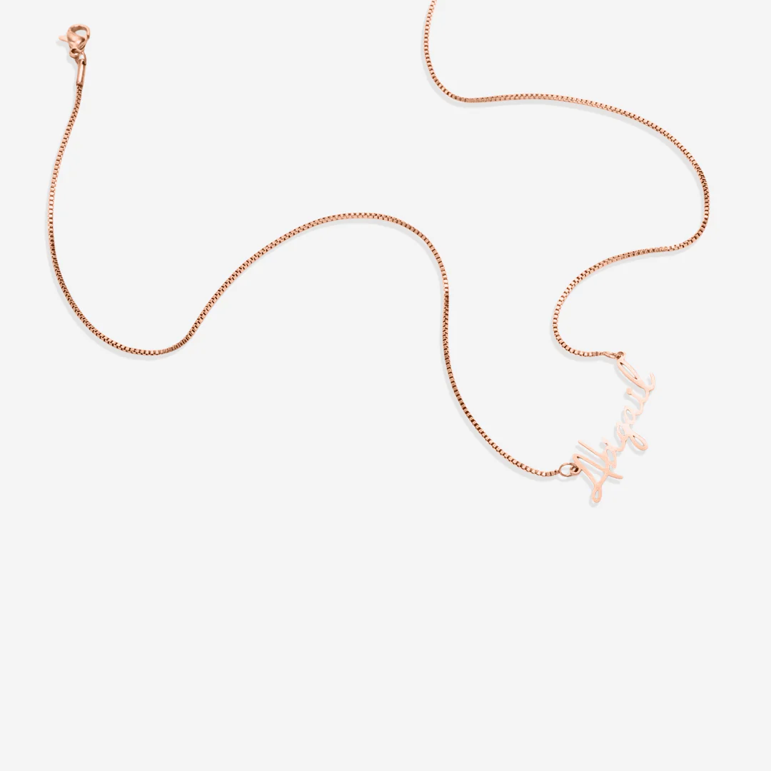 Fairy Name Necklace with Box Chain - Image 33