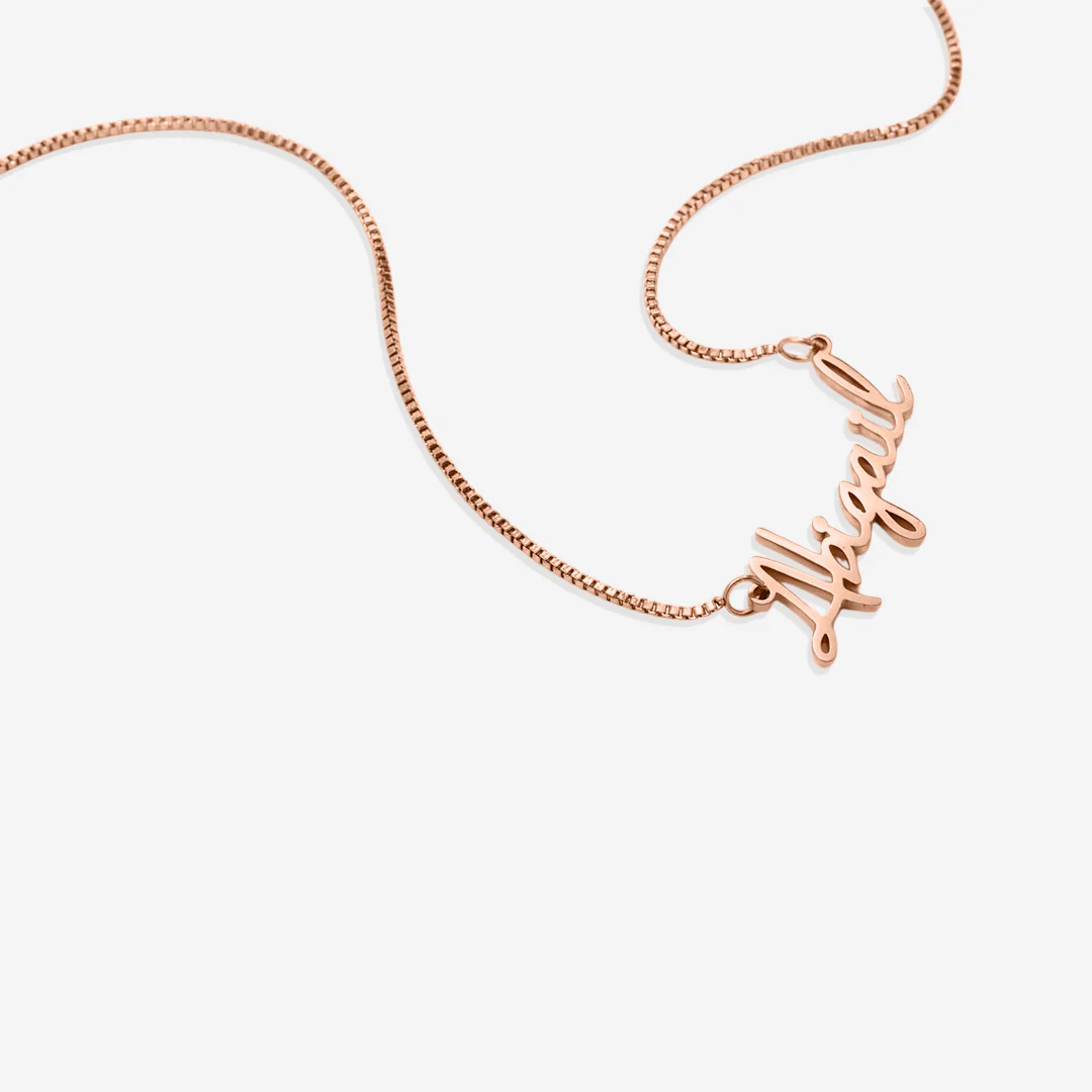 Fairy Name Necklace with Box Chain - Image 36