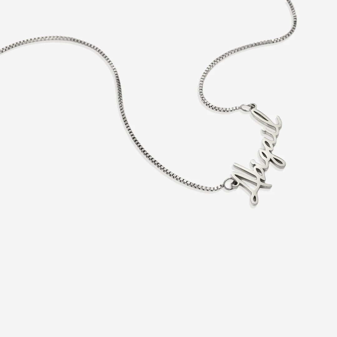 Fairy Name Necklace with Box Chain - Image 37
