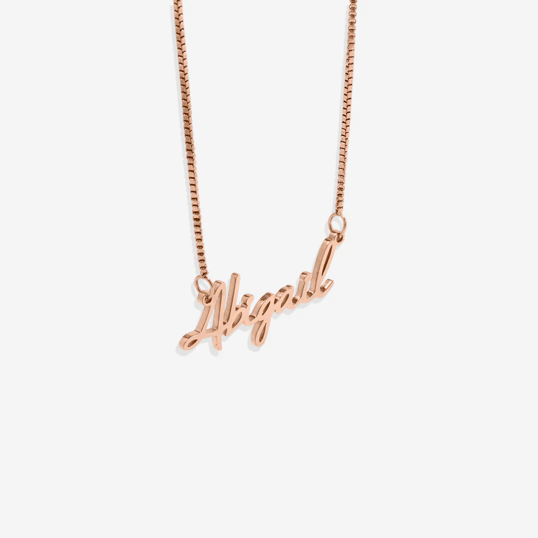Fairy Name Necklace with Box Chain - Image 41