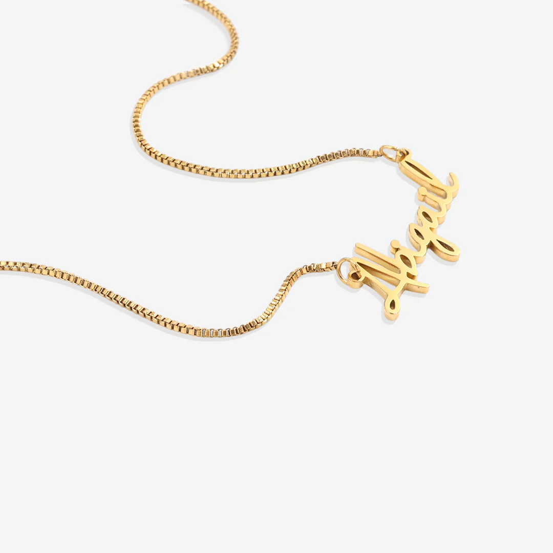 Fairy Name Necklace with Box Chain - Image 46