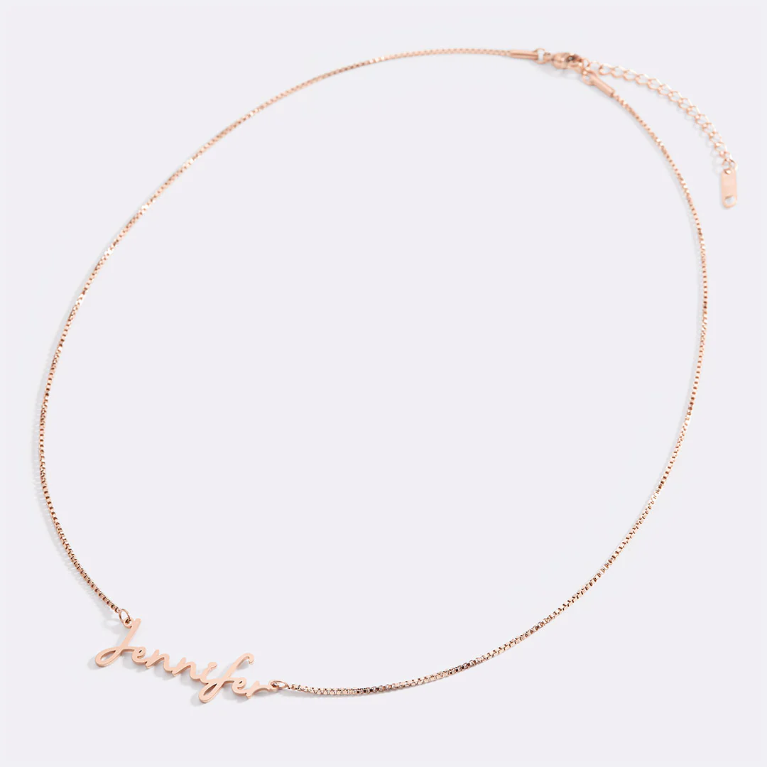 Fairy Name Necklace with Box Chain - Image 80