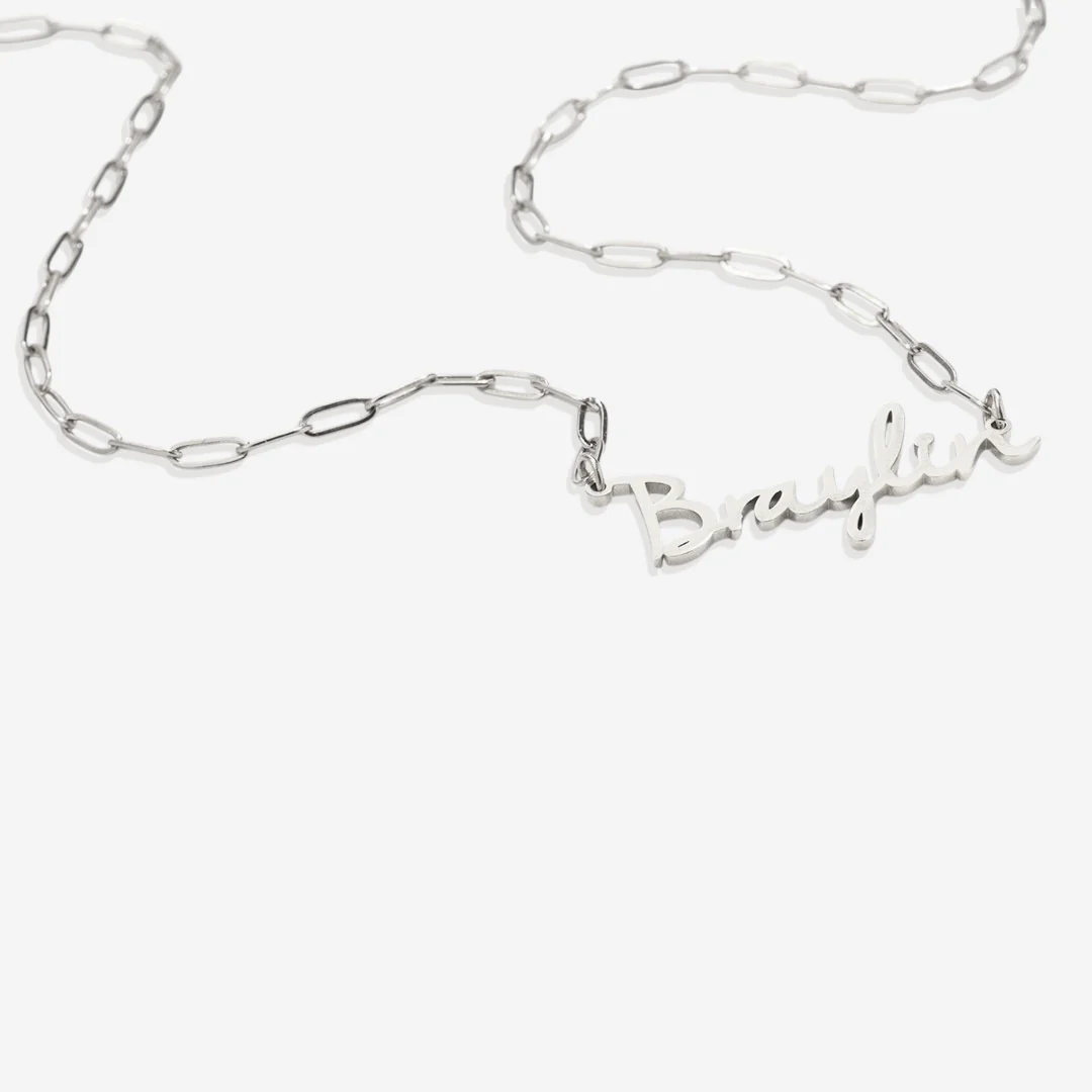 Fairy Name Necklace with Paperclip Chain - Image 11