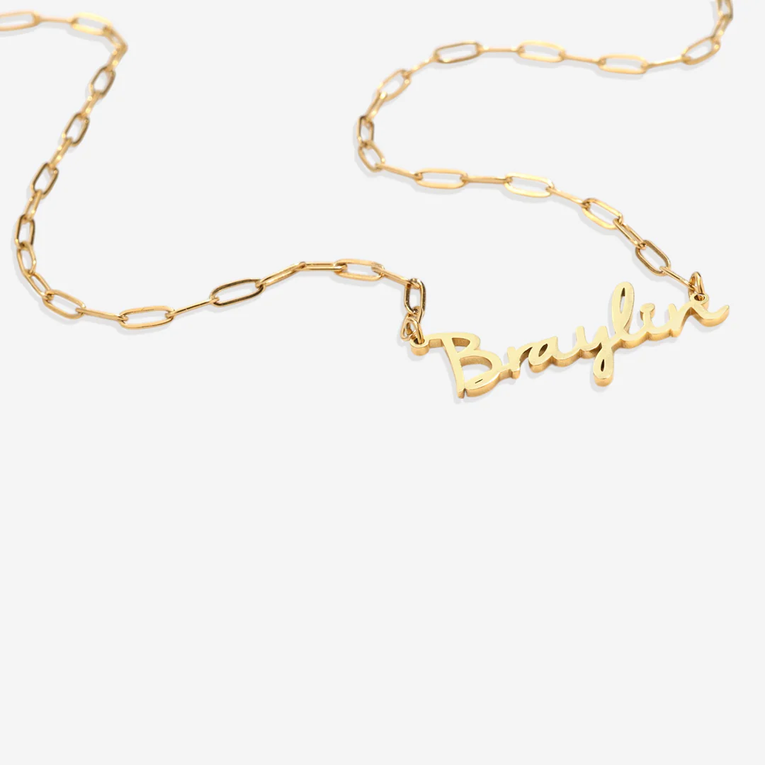 Fairy Name Necklace with Paperclip Chain - Image 12