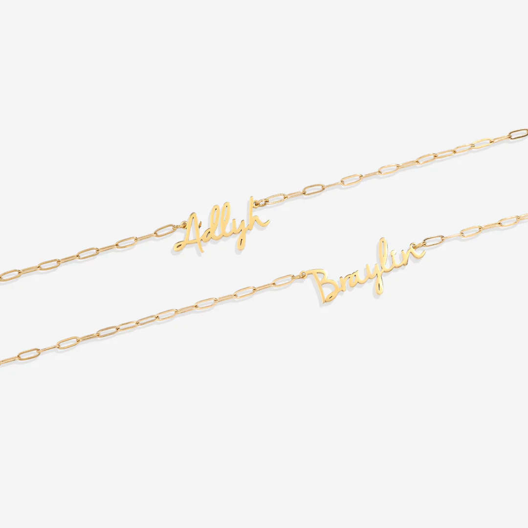 Fairy Name Necklace with Paperclip Chain - Image 15