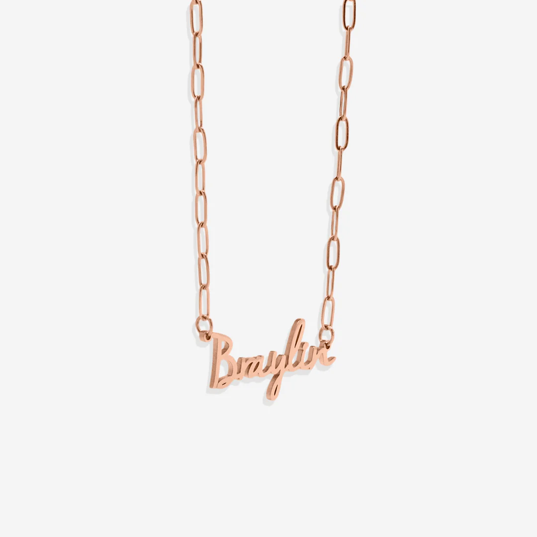 Fairy Name Necklace with Paperclip Chain - Image 16