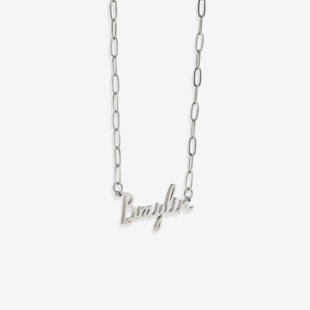 Fairy Name Necklace with Paperclip Chain - Image 17