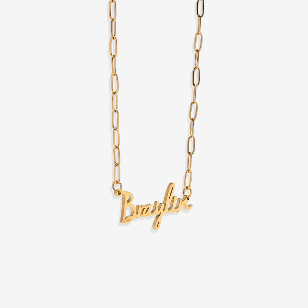Fairy Name Necklace with Paperclip Chain - Image 18