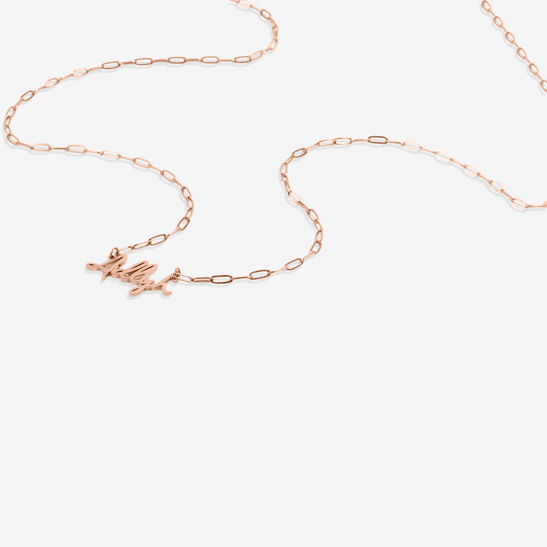 Fairy Name Necklace with Paperclip Chain - Image 19