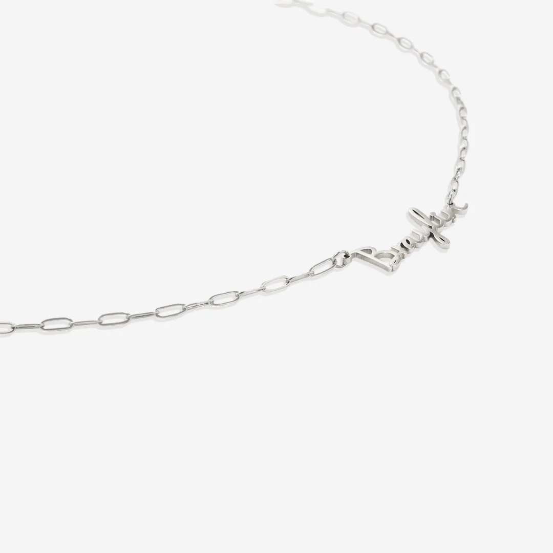 Fairy Name Necklace with Paperclip Chain - Image 8