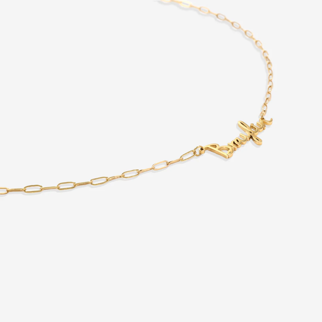 Fairy Name Necklace with Paperclip Chain - Image 9