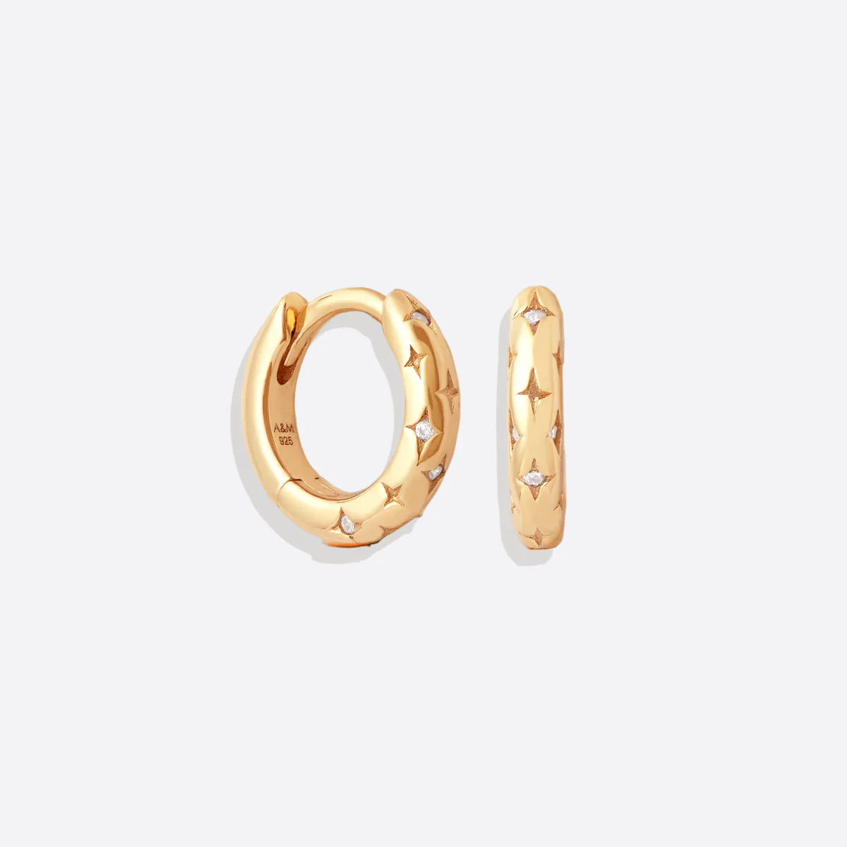 Falling Stars Huggie Hoop Earrings - Image 15