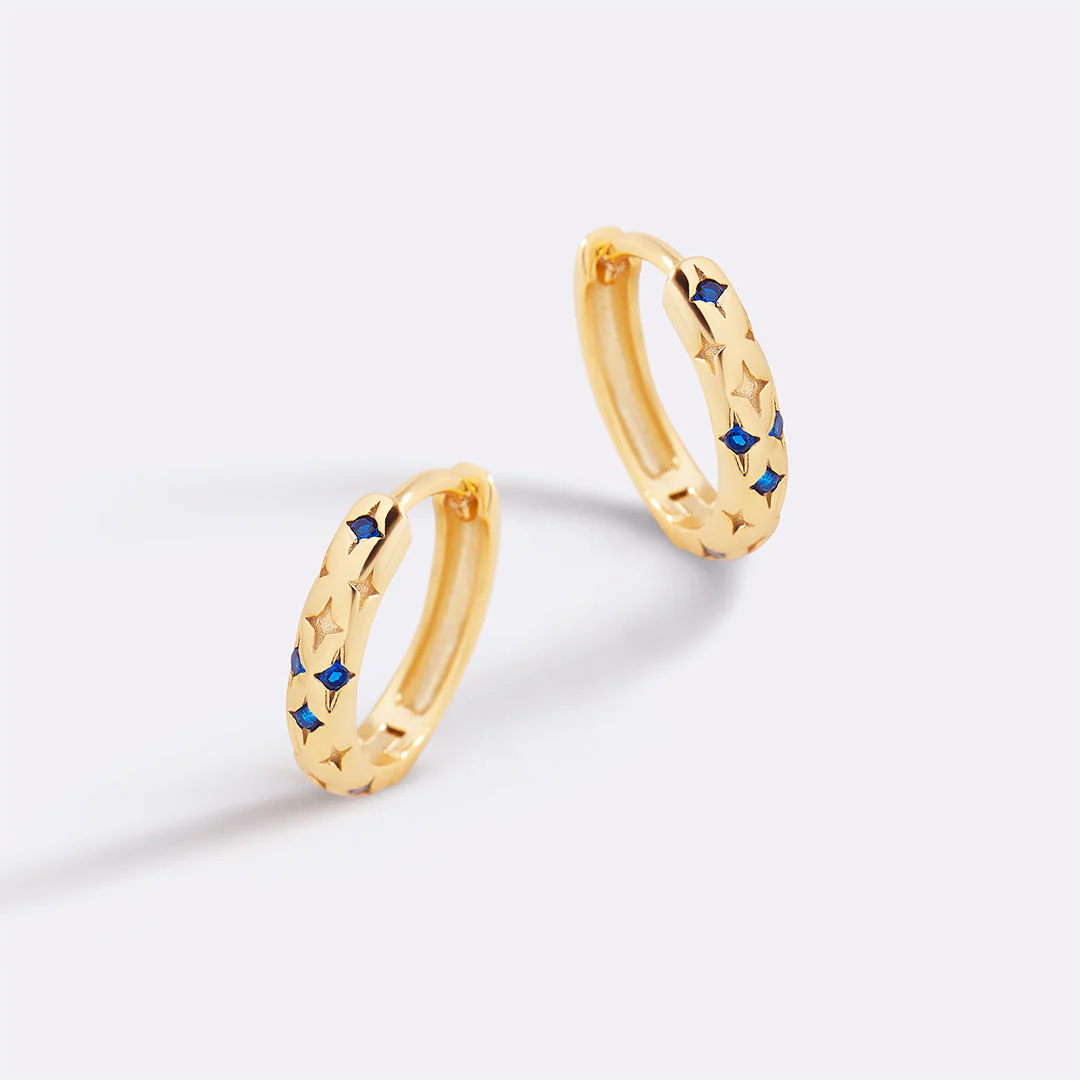 Falling Stars Huggie Hoop Earrings - Image 21