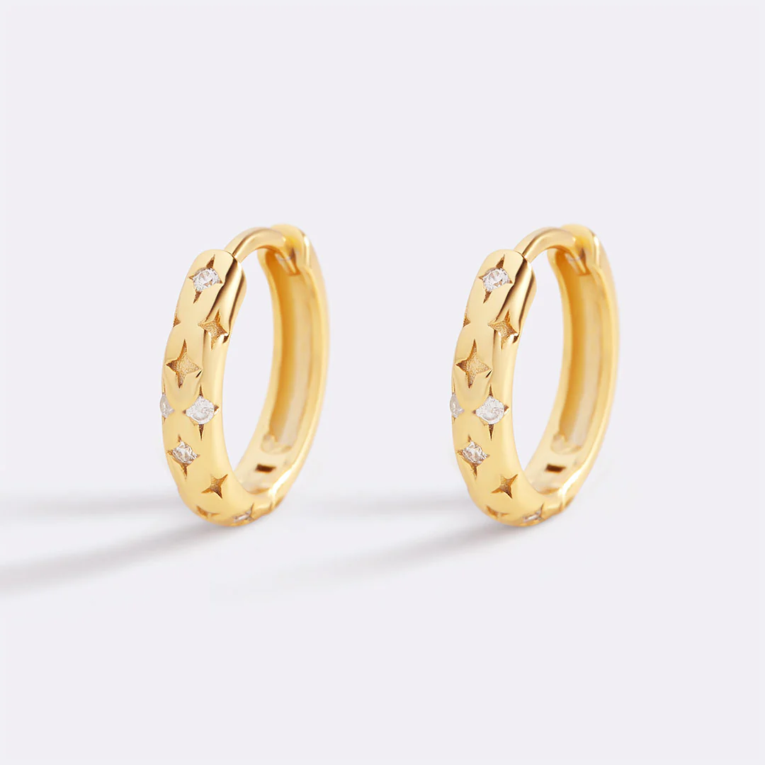 Falling Stars Huggie Hoop Earrings - Image 28