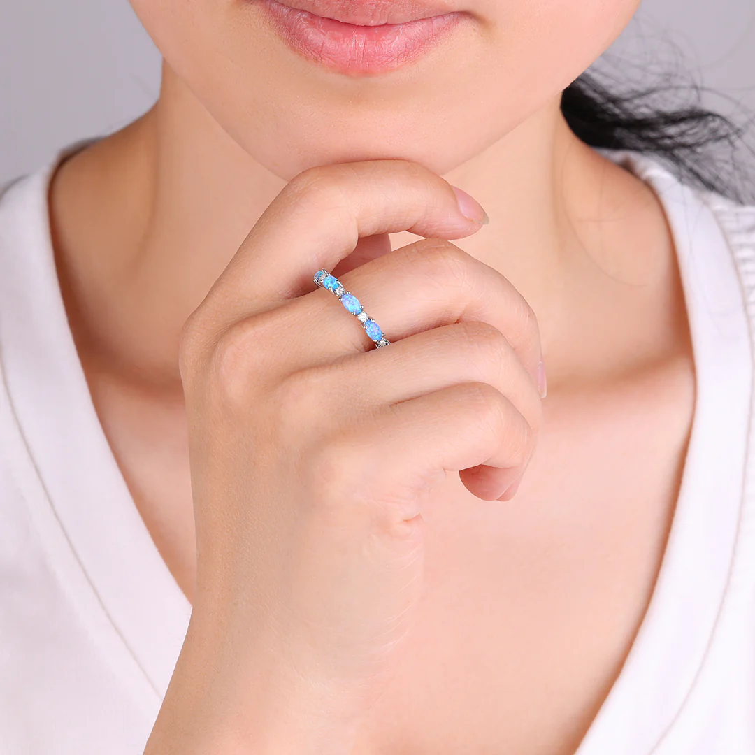 Eternity Fire Opal Ring - Image 15