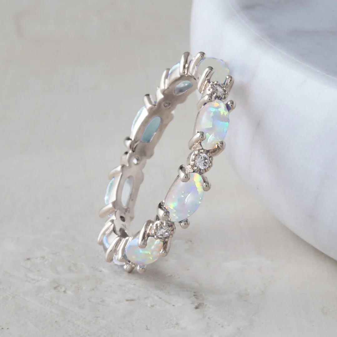 Eternity Fire Opal Ring - Image 18