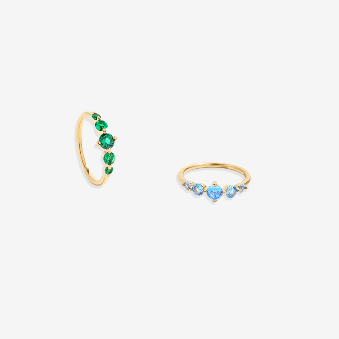 Five Stone Statement Birthstone Ring - Image 18