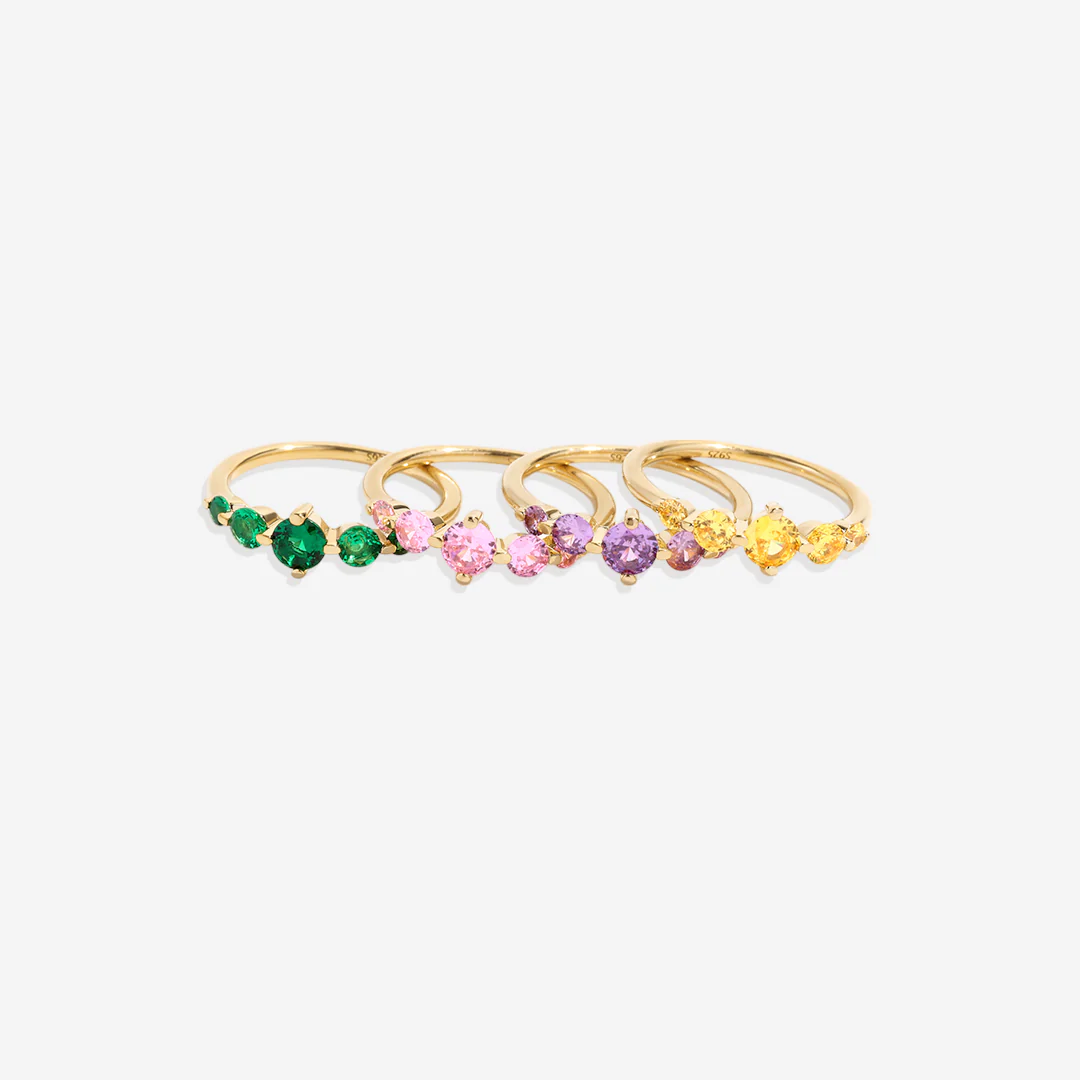 Five Stone Statement Birthstone Ring - Image 21