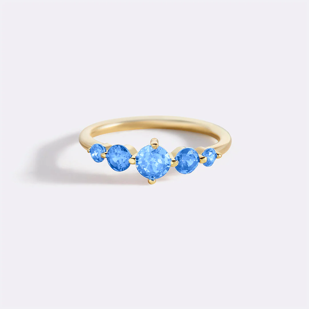 Five Stone Statement Birthstone Ring - Image 50