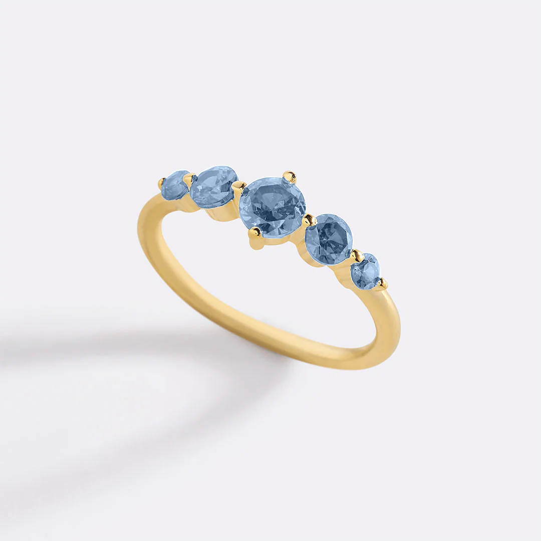 Five Stone Statement Birthstone Ring - Image 59
