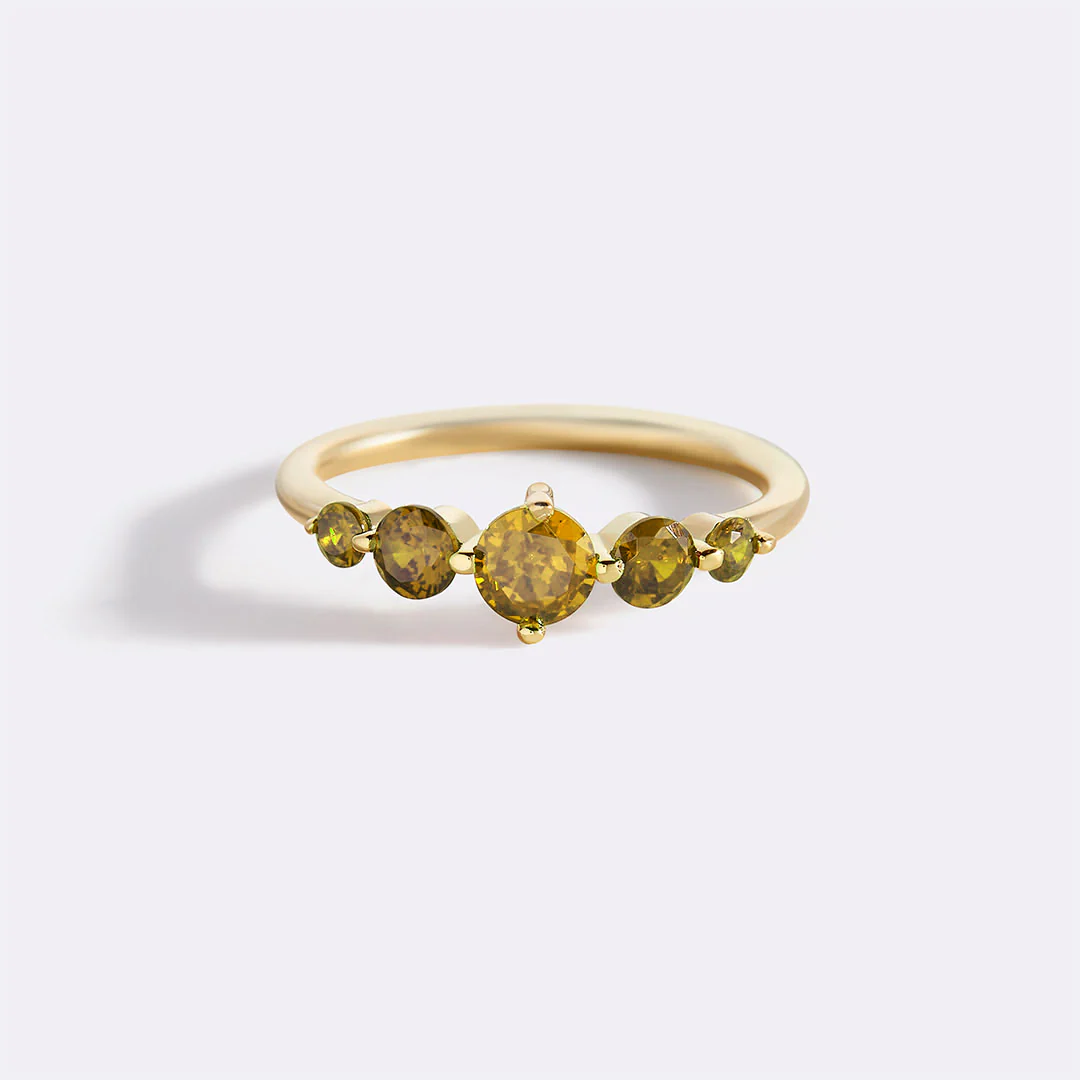 Five Stone Statement Birthstone Ring - Image 64