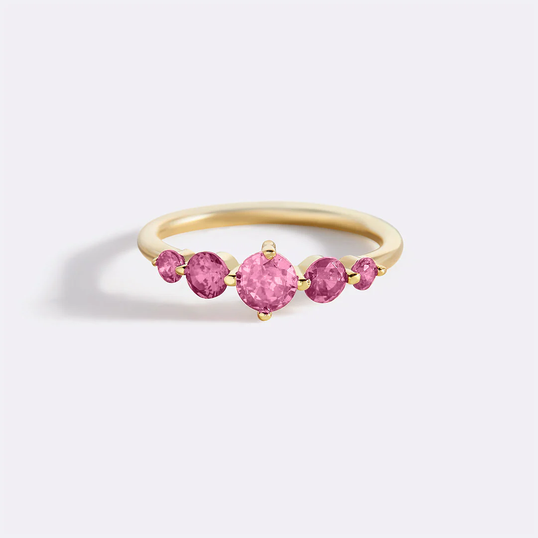Five Stone Statement Birthstone Ring - Image 66