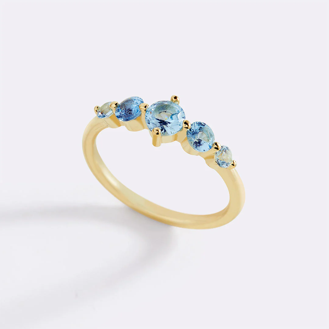 Five Stone Statement Birthstone Ring - Image 70