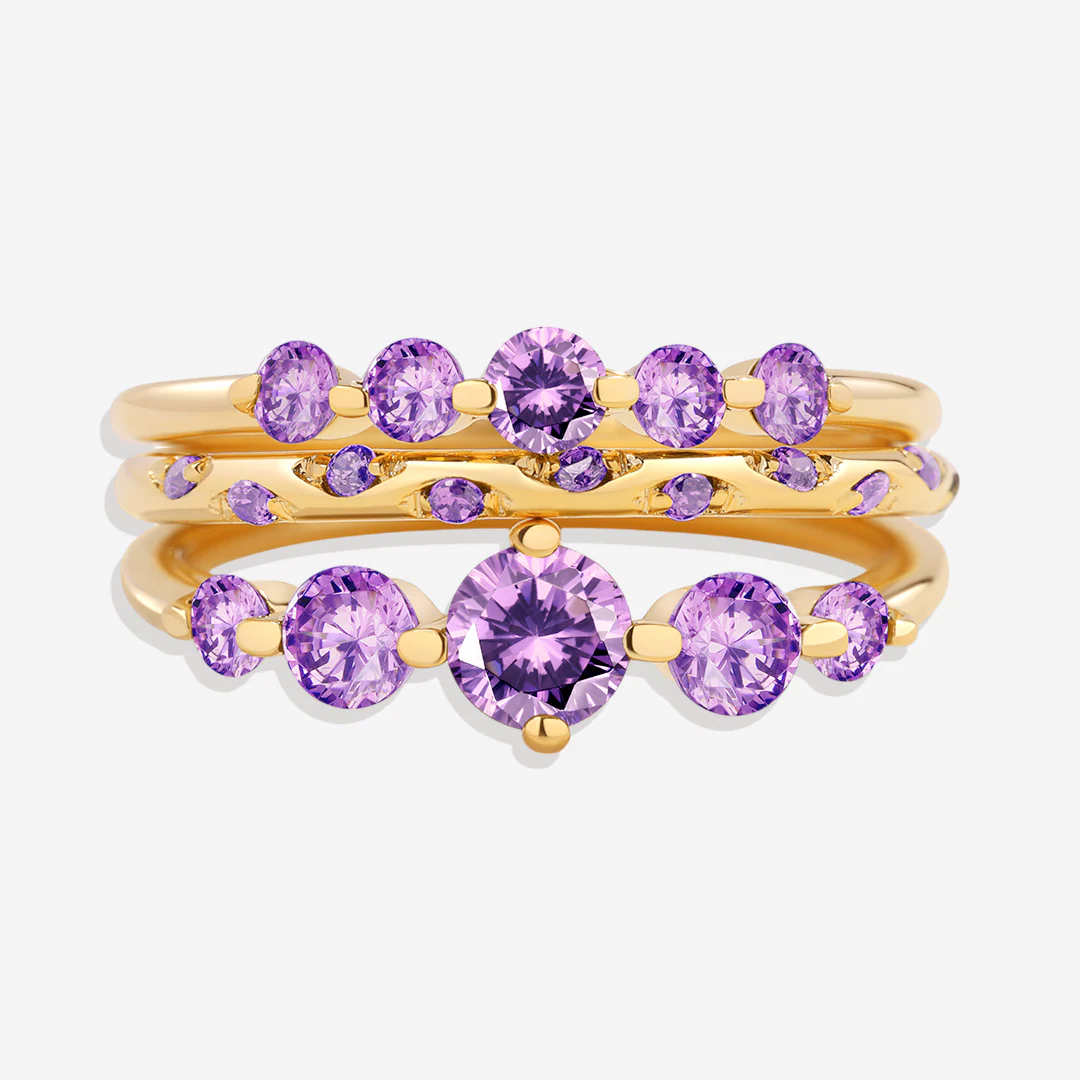 Birthstone Stacking Ring Set - Image 14