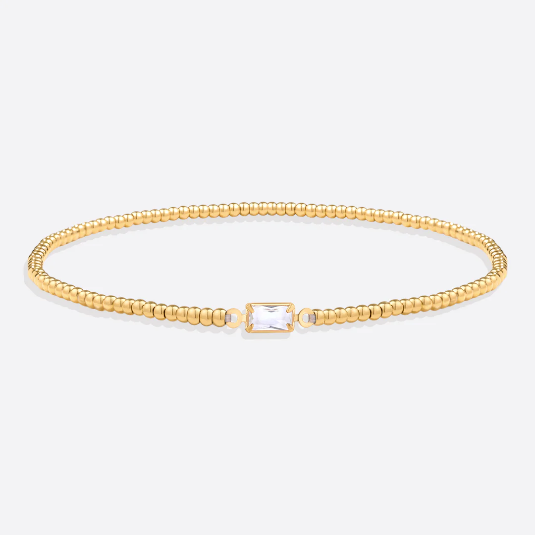 Gold Beaded Birthstone Bracelet - Image 18