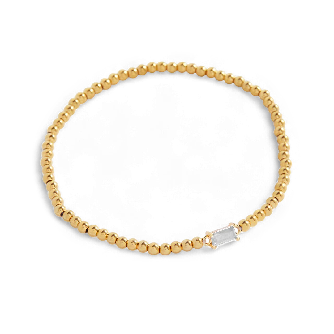 Gold Beaded Birthstone Bracelet - Image 65