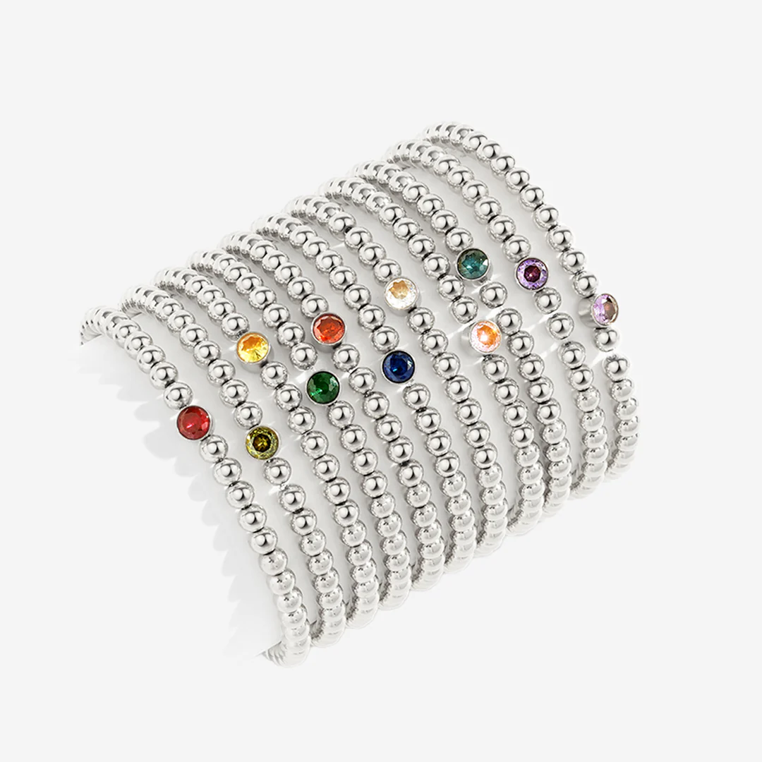 Gold Beaded Bubble Birthstone Bracelet - Image 24