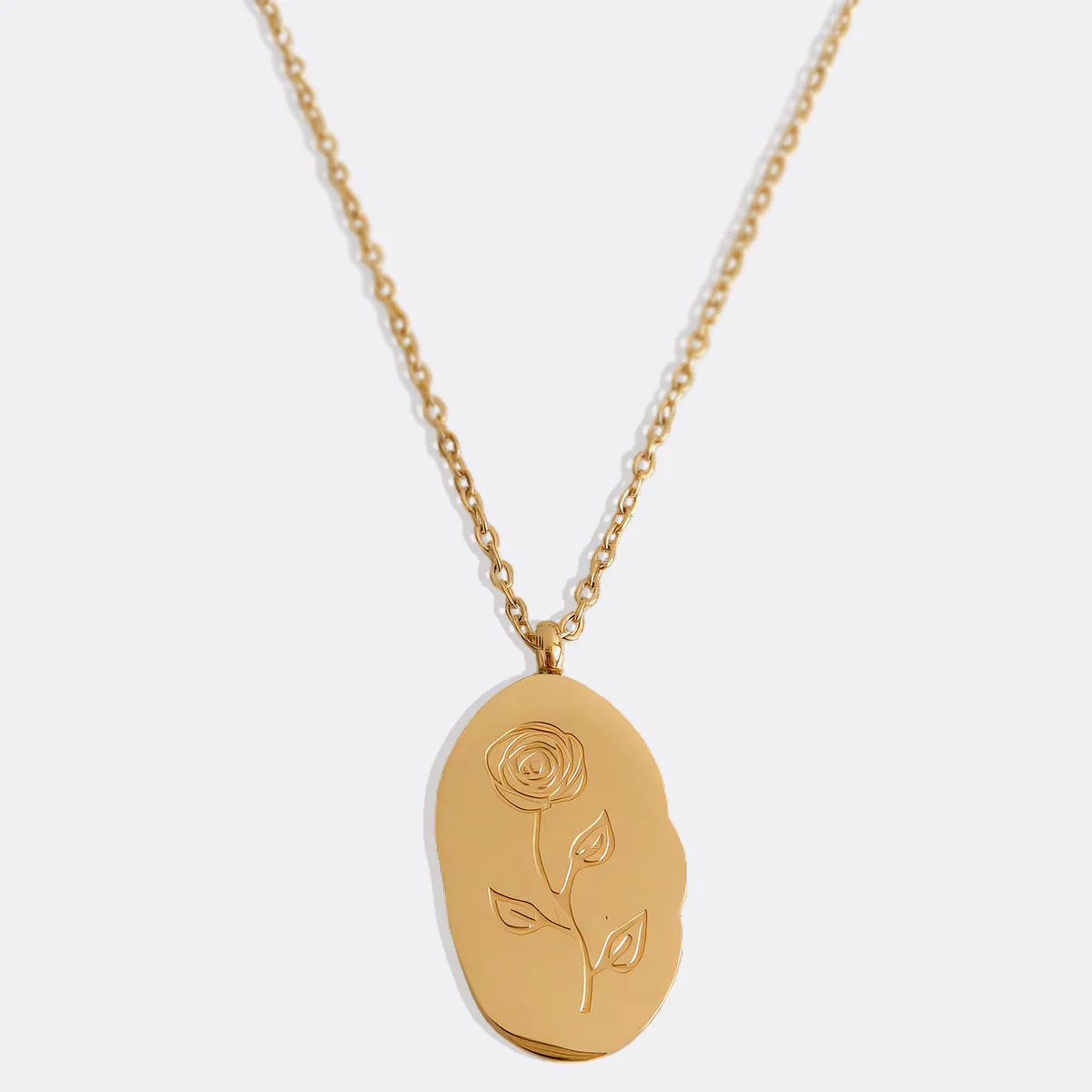 Gold Birth Flower Pendant Necklace - Image 47
