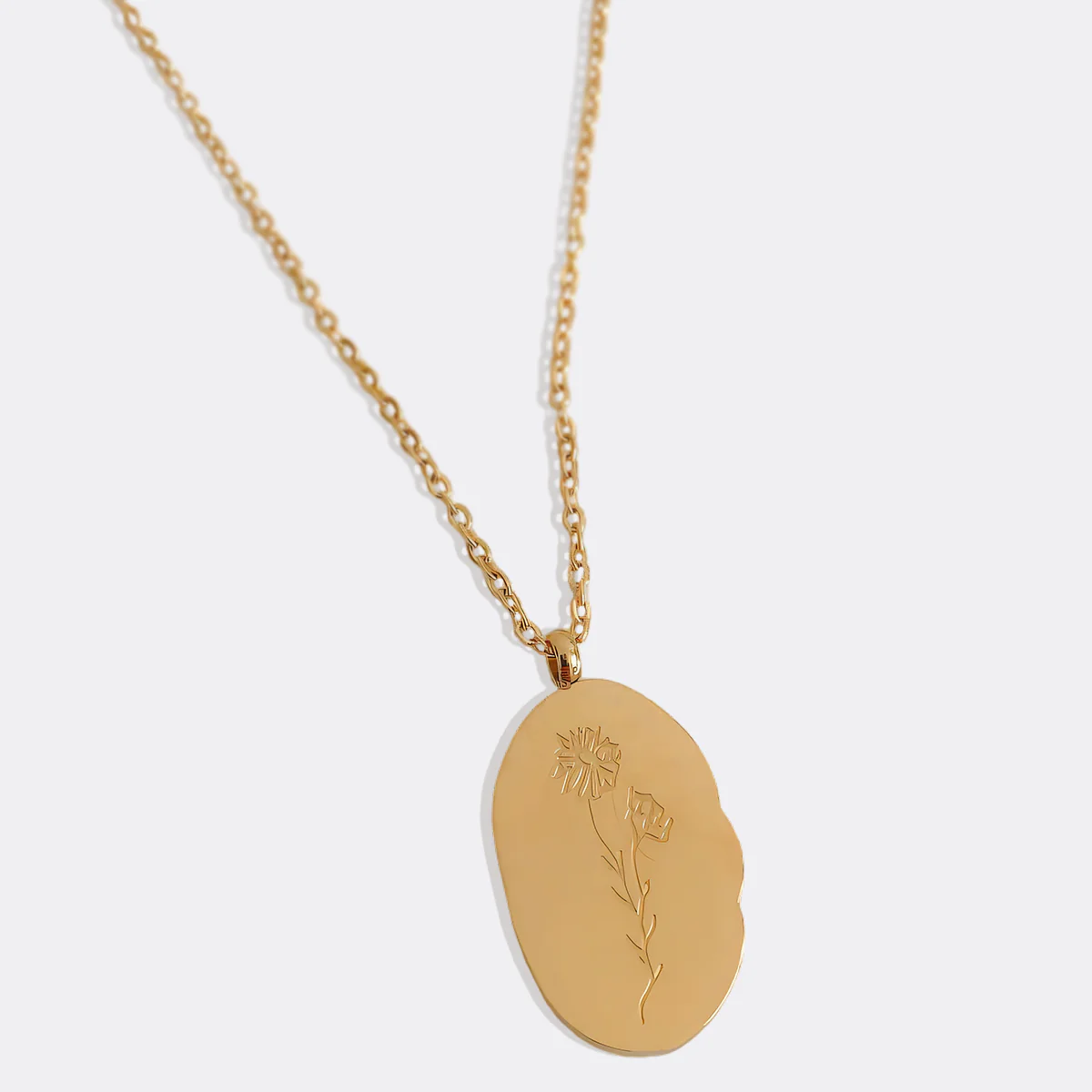 Gold Birth Flower Pendant Necklace - Image 52