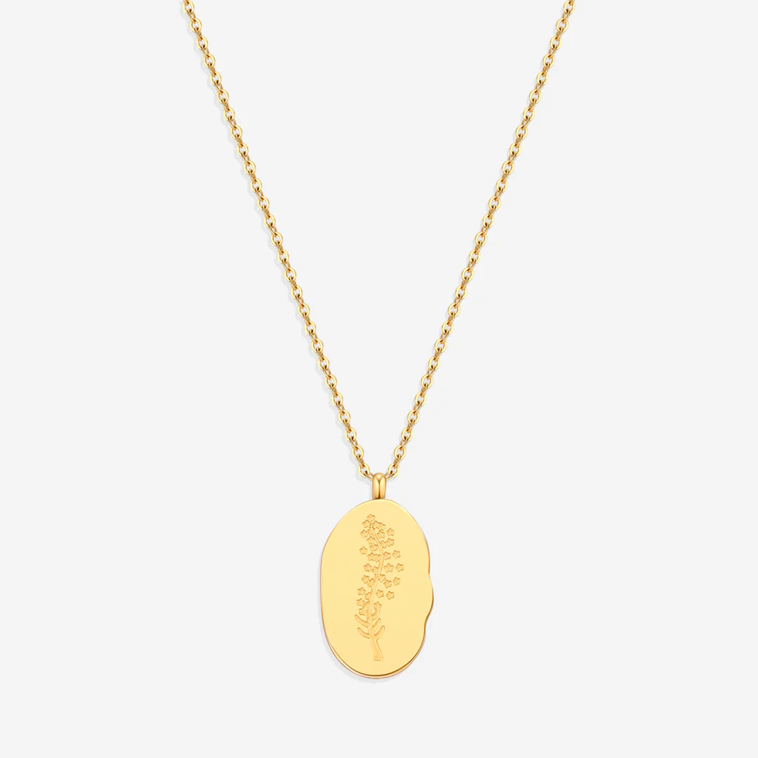 Gold Birth Flower Pendant Necklace - Image 58