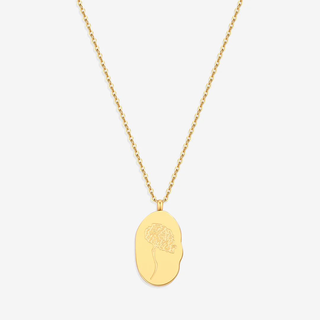Gold Birth Flower Pendant Necklace - Image 64