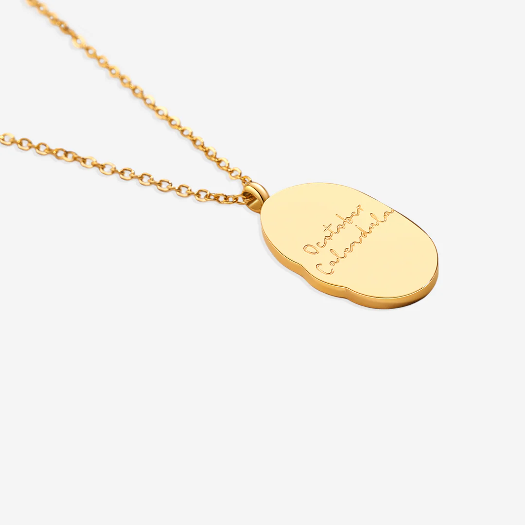 Gold Birth Flower Pendant Necklace - Image 8