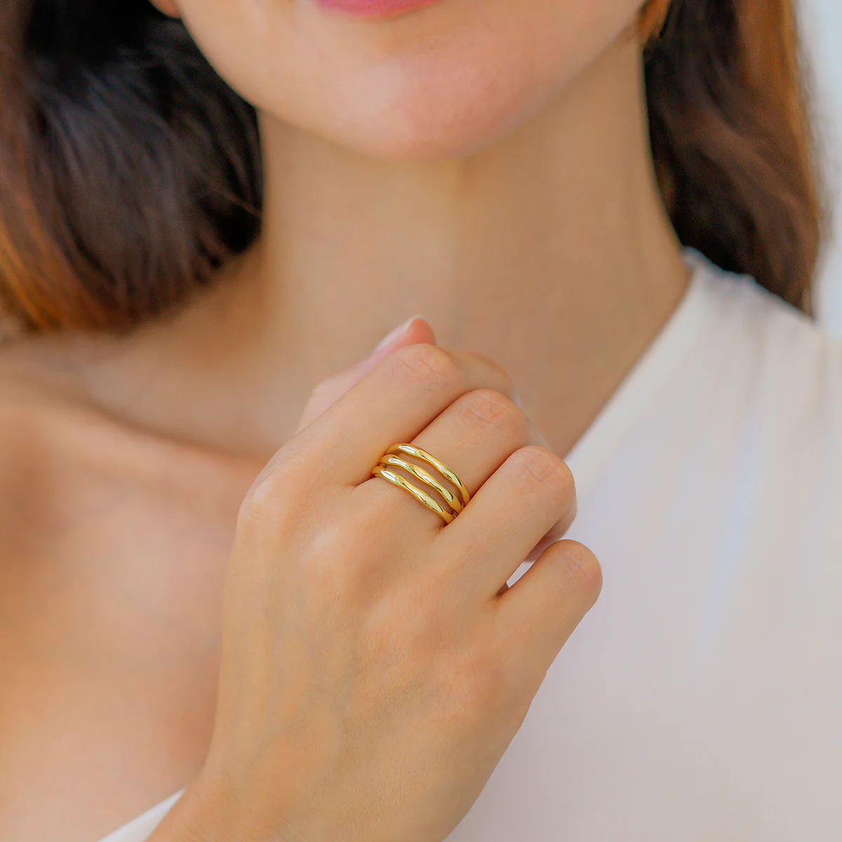 Gold Triple Ring - Image 4