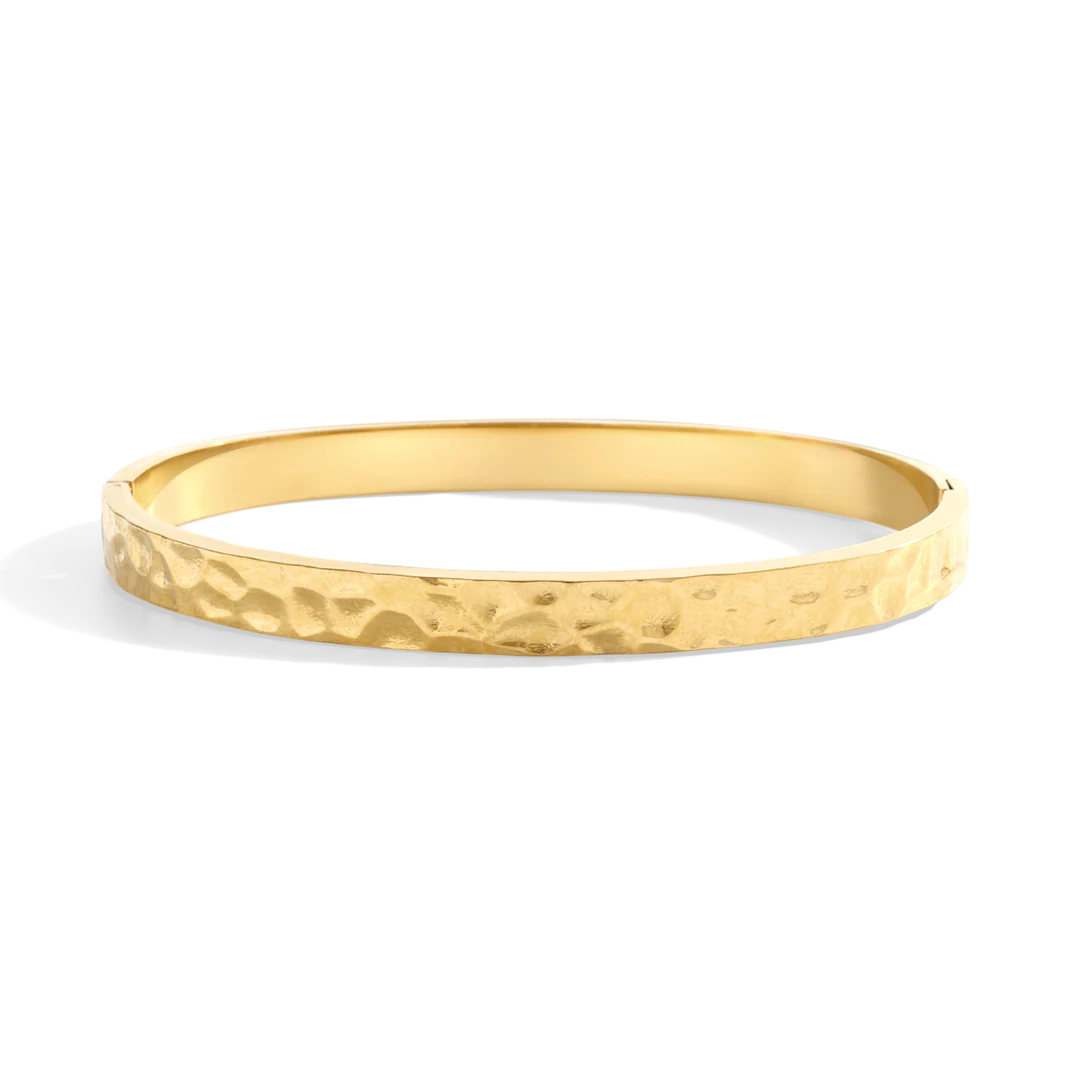 Hammered Gold Cuff Bracelet
