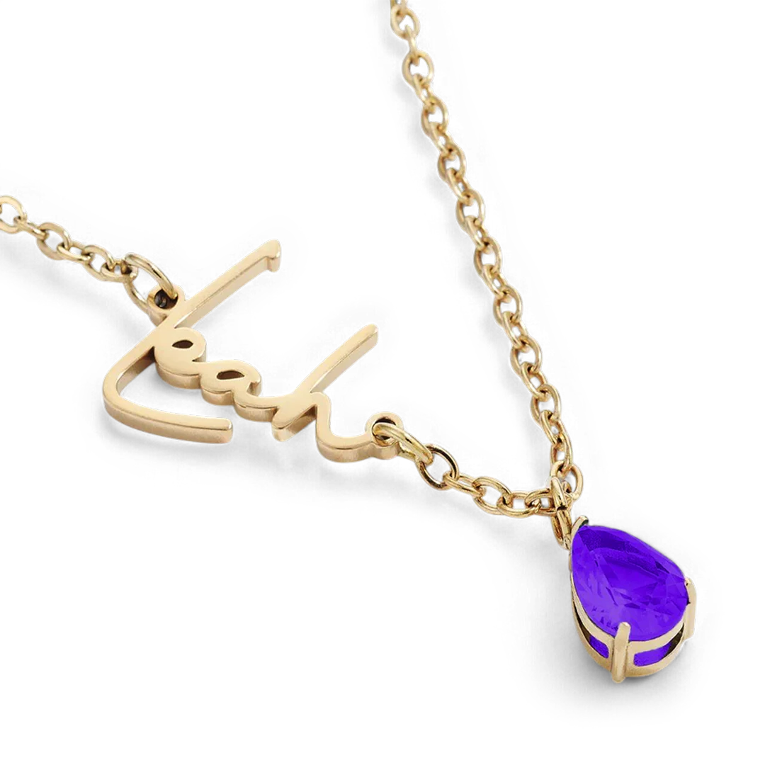 Handmade Birthstone Name Necklace - Image 124